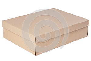 Closed carton box isolated on white