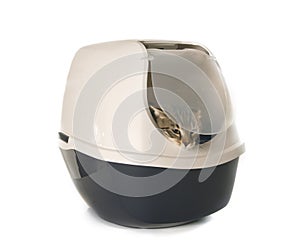 Closed cat litter box