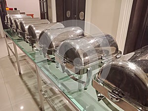 Closed Chafing dish for buffet party in hotel