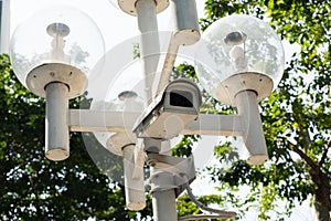 Closed circuit camera on the electric pole