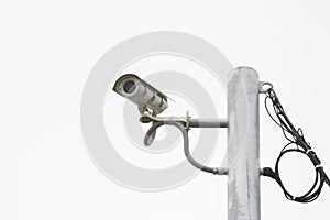 The closed circuit camera isolated on white background