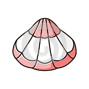 Closed clam RGB color icon