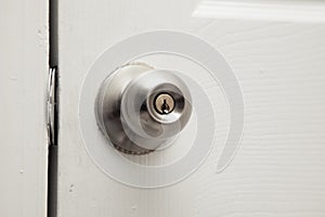 Closed closet door knob