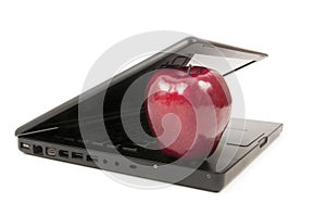 Closed Computer on a Apple