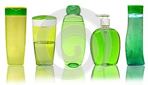 Closed Cosmetic Or Hygiene Plastic Bottle Of Gel