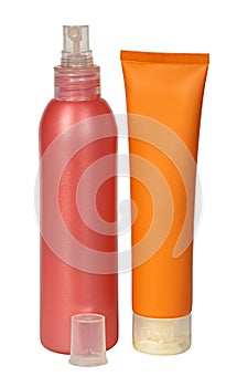 Closed Cosmetic Or Hygiene Plastic Bottle Of Gel, photo
