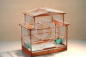 Closed decorative bird cage
