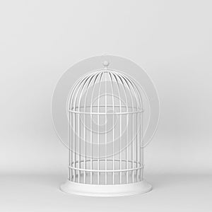Closed decorative bird cage
