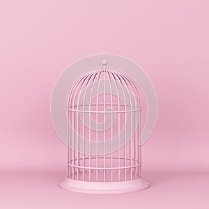 Closed decorative bird cage