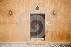 Closed door of Al Ain Palace Museum