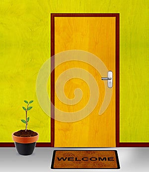 Closed door with coming soon mesage