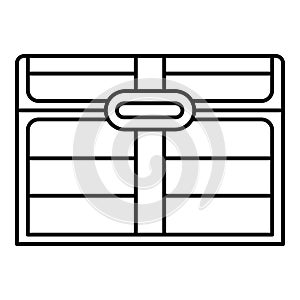 Closed dower chest icon, outline style photo