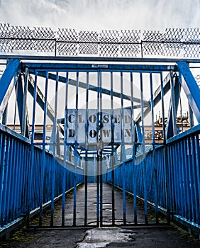 Closed Down Factory Sign