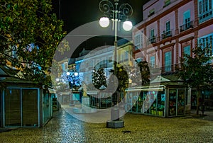 closed flower shops on the plaza topete in the spanish city cadiz...IMAGE photo