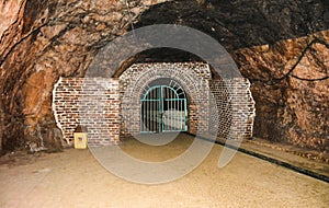 Closed gate inside Khewra mine