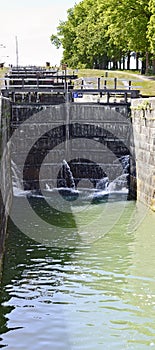 Closed gate of a lock