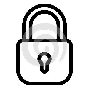 Closed, lock Isolated Vector icon which can easily modify or edit