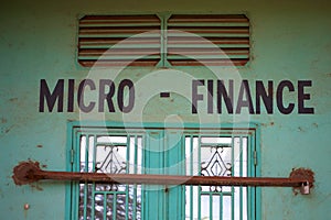 Closed micro finance office photo