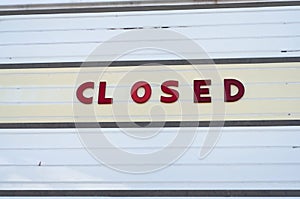 Closed Movie Theater Sign photo