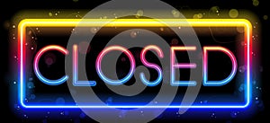Closed Neon Sign