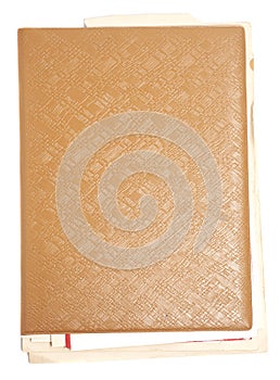 Closed old red organizer from 80s