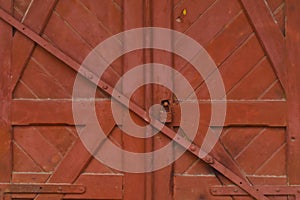 closed old vintage wooden door