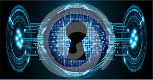 Closed Padlock on digital background, cyber security Safety concept,