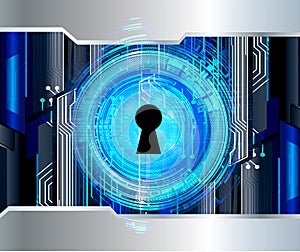 Closed Padlock digital background. Keyhole icon. personal data security Illustrates cyber data information privacy idea.