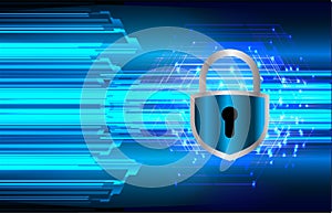 Closed Padlock digital background. Keyhole icon. personal data security Illustrates cyber data information privacy idea.