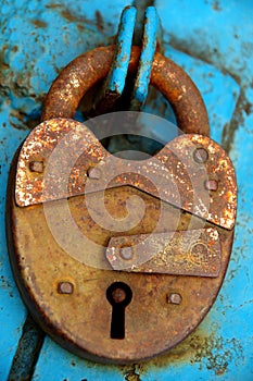 Closed padlock