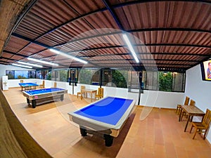 closed place with 2 pool table