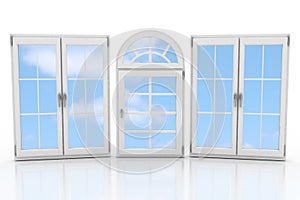 Closed plastic windows