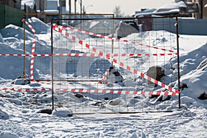 Closed road due to earthwork