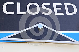 Closed for the season sign