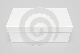 Closed shoe box on gray
