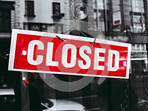 Closed shop sign