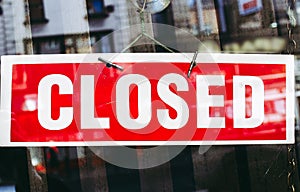 Closed shop sign