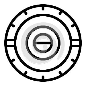 Closed solarium icon, outline style