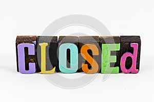 Closed sorry store business door shut after hours