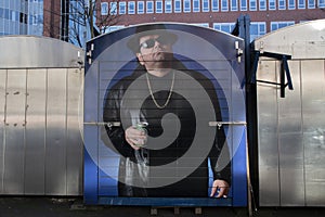 Closed Store With The Photo Of Andre Hazes At The Waterlooplein At Amsterdam The Netherlands 22-3-2020