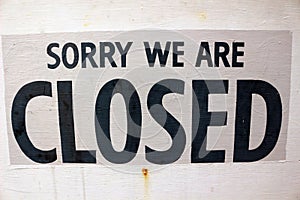 Closed Store Sign