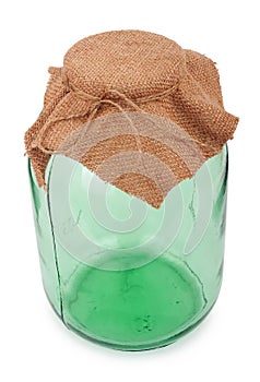 Closed three-liter glass jar