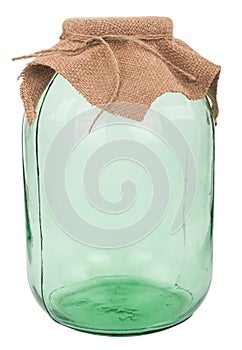 Closed three-liter glass jar photo