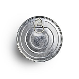 Closed tin can with ring pull