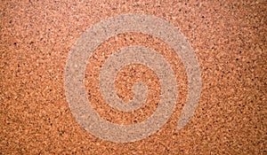 Closed up of panoramic brown cork board texture for banner background