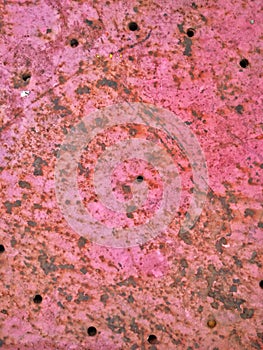 Closed up rust red iron plate texture