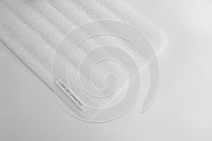 Shockproof material Polyethelene foam on white background
