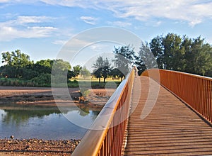 A closed up view of the overpass over the Rapid Creek, Darwin, NT Australia.