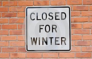 Closed for Winter