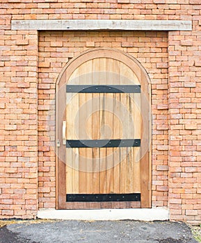 Closed Wooden Door.